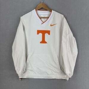 Nike Tennessee Volunteers Jacket Mens Medium White NCAA Football V Neck Pullover